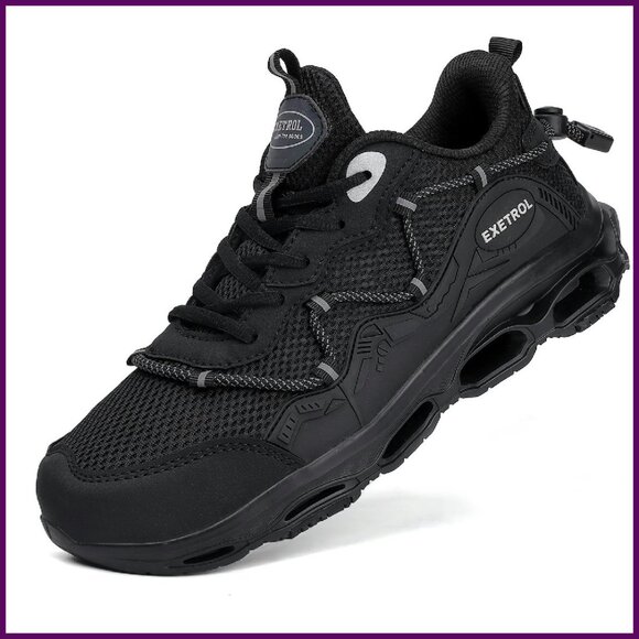 Steel Toe Safety Sneakers Lightweight Slip-Resistant Work Shoes Unisex - Picture 1 of 8